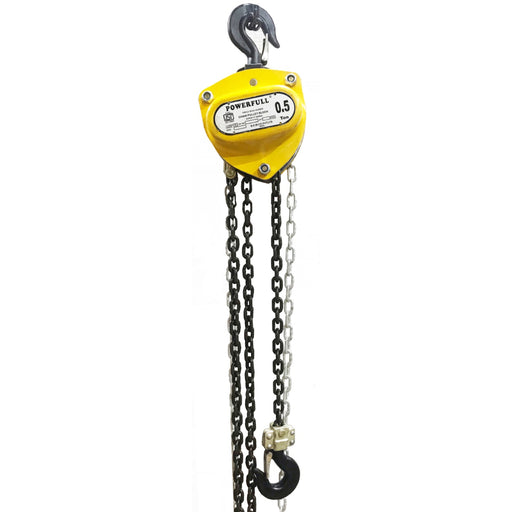 Bemco CPBSPS05T3M Heavy Duty Chain Pulley Block Super P Series 0.5Ton Capacity