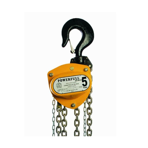 Bemco CPBSPS5T3M Heavy Duty Chain Pulley Block Super P Series 5Ton Capacity