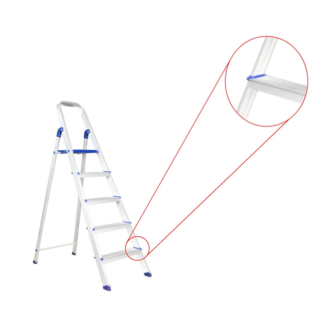 Inaithiram ASL5S Foldable Aluminium Step Ladder 150kg Capacity Closeup of Locking Mechanism