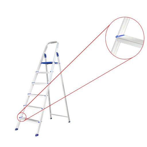 Inaithiram ASL6S Foldable Aluminium Step Ladder 150kg Capacity with 06 Steps Closeup of Locking Mechanism