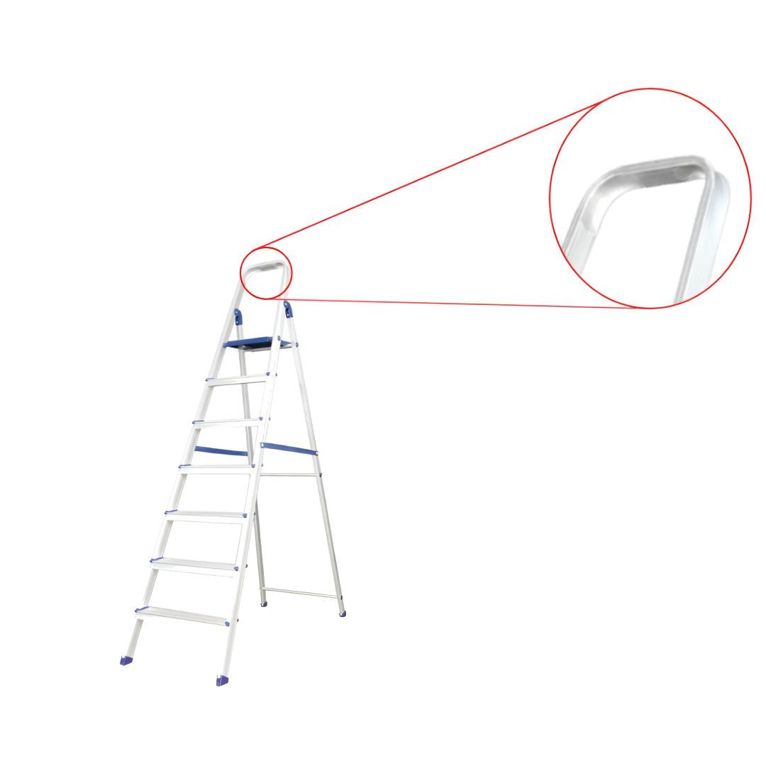 Inaithiram ASL7S Foldable Aluminium Step Ladder 150kg Capacity with 07 Steps Closeup of Knee Guard