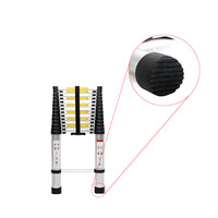 Inaithiram Foldable Aluminium Telescopic Ladder 150kg Capacity Closeup of Anti Skid Cap