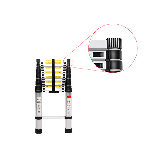 Inaithiram Foldable Aluminium Telescopic Ladder 150kg Capacity Closeup of Anti Slip Top Cap