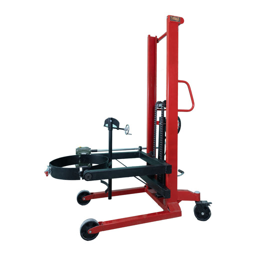 Inaithiram DLT350PU15LH Hydraulic Drum Lifter with Tilter 350kg Capacity Red Colour