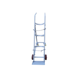 Inaithiram FWSGCT200RPN Four Wheel Single Gas Cylinder Trolley 200kg Capacity Dove Grey Colour Front view