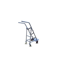 Inaithiram FWSGCT200RPN Four Wheel Single Gas Cylinder Trolley 200kg Capacity Dove Grey Colour Rear view