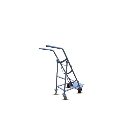 Inaithiram FWSGCT200RPN Four Wheel Single Gas Cylinder Trolley 200kg Capacity Dove Grey Colour Rear view