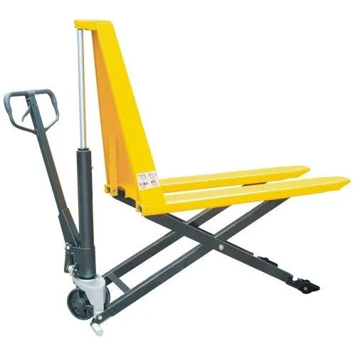 Inaithiram HPT1NHL Heavy Duty Hydraulic High Lift Hand Pallet Truck 1.0Ton Capacity Nylon Wheels  with entry and exit rollers