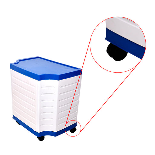 Inaithiram IBTS100PPBE Inverter Battery Trolley 100kg Capacity Blue Colour Closeup of PP Wheels