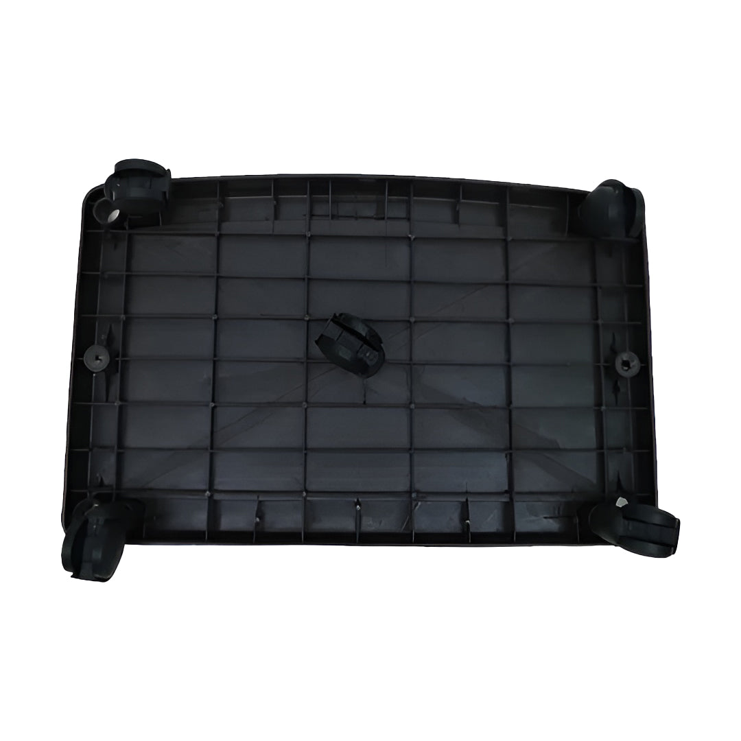 Inaithiram IBTS100PPBKJ Inverter Battery Trolley 100kg Capacity Black Colour Bottom View and PP Wheels