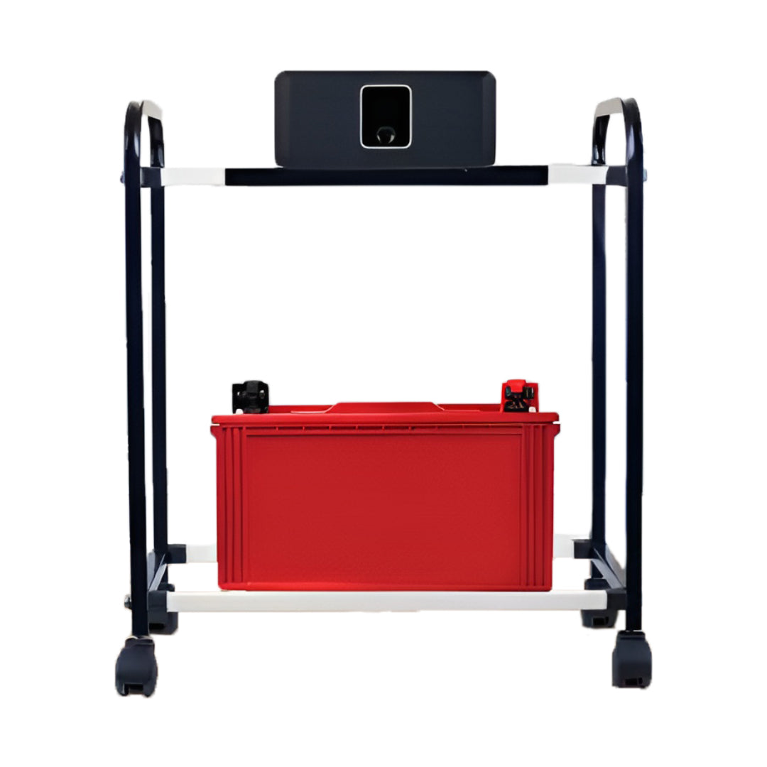 Inaithiram IBTSD100PPR Inverter Battery Trolley 100kg Capacity Black and White Colour