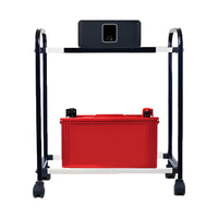 Inaithiram IBTSD100PPR Inverter Battery Trolley 100kg Capacity Black and White Colour