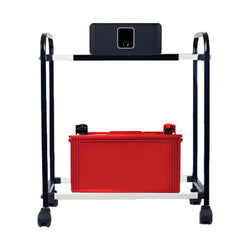Inaithiram IBTSD100PPR Inverter Battery Trolley 100kg Capacity Black and White Colour