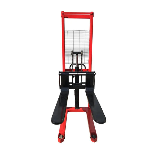 Inaithiram MS1PU16LH Hydraulic Manual Stacker 1Ton Capacity Red Colour Front view