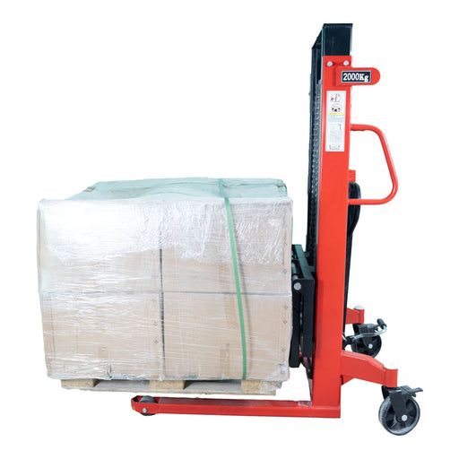 Inaithiram MS2PU2LH Hydraulic Manual Stacker 2Ton Capacity Red Colour