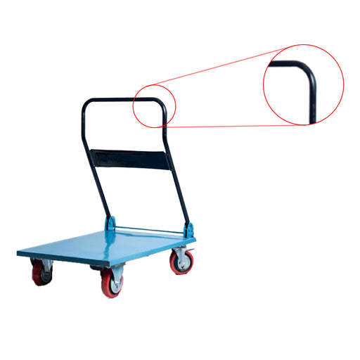 Inaithiram PT300PU Foldable Metal Platform Trolley 300kg Capacity Closeup of Handlebar