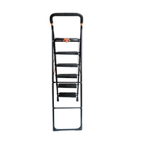 Inaithiram SL6SDLX Foldable Step Ladder 150kg Capacity Black Colour Rear View