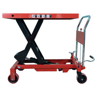 Inaithiram SLT1PU1LH Hydraulic Scissor Lift Table 1Ton Capacity Red Colour