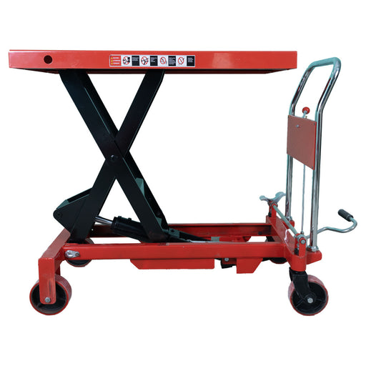 Inaithiram SLT1PU1LH Hydraulic Scissor Lift Table 1Ton Capacity Red Colour