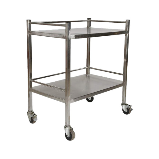 Inaithiram SSIT2RPU Stainless Steel 2 Shelves Instrument Trolley
