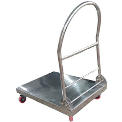 Inaithiram SSPT250N Foldable Stainless Steel Platform Trolley 250kg Capacity With Nylon Wheels