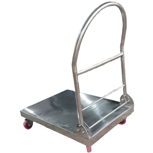 Inaithiram SSPT250N Foldable Stainless Steel Platform Trolley 250kg Capacity With Nylon Wheels