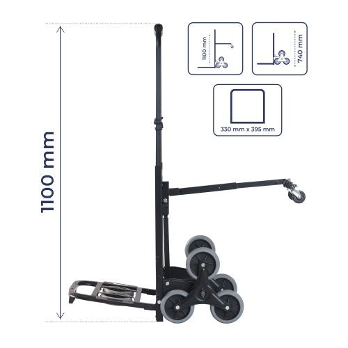 Inaithiram HT10BS Stair Case Climbing Hand Trolley Trolley 150kg Capacity Optimum Height