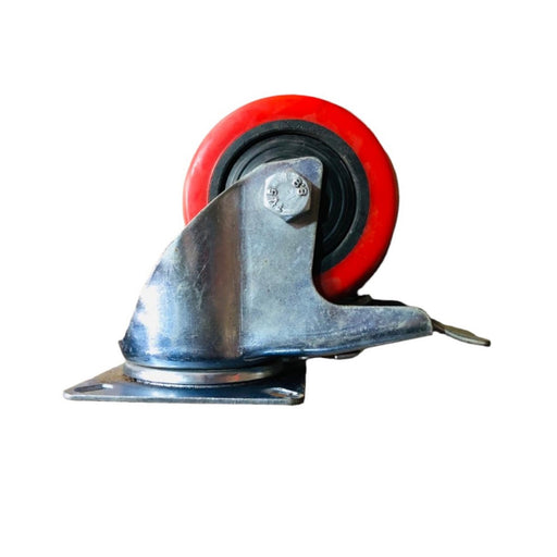 Inaithiram 4" inch PU Swivel Wheels with Brackets and Fasteners - Polyurethane 100mm 360* Swivel PU Wheels with Brake alternate view