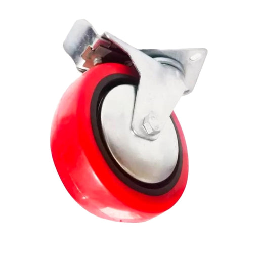 Inaithiram 6" inch PU Swivel Wheels with Brackets and Fasteners - Polyurethane 150mm 360* Swivel PU Wheels with Brake
