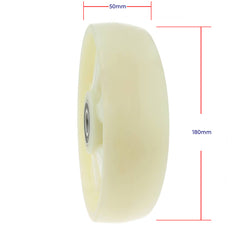 Inaithiram 7" inch Nylon Steering Wheels - 180X50mm Nylon Steering Wheels White Colour