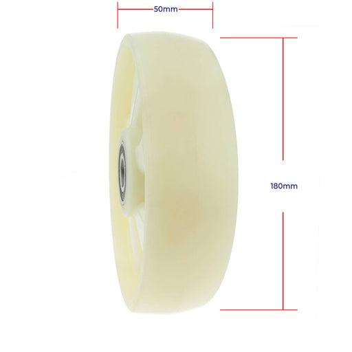 Inaithiram 7" inch Nylon Steering Wheels - 180X50mm Nylon Steering Wheels White Colour