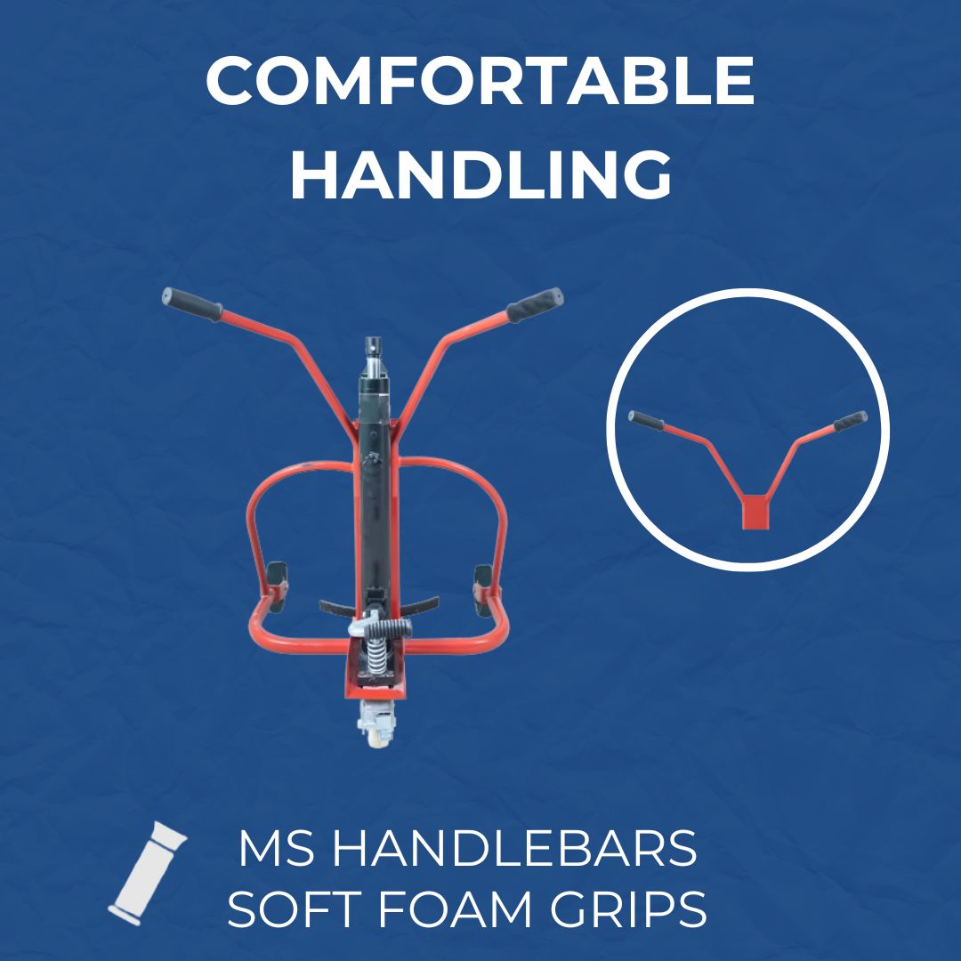 Inaithiram DM350PUN Hydraulic Drum Mover 350kg Capacity with MS Handlebar and Soft Foam Grips