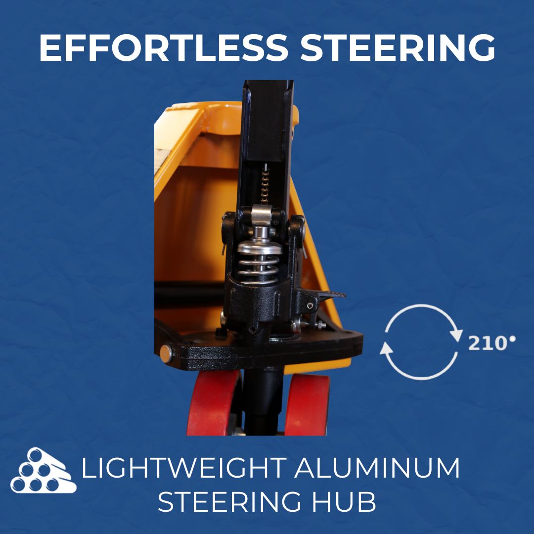 Inaithiram 2500kg Hand Pallet Truck with Strong & Lightweight Aluminum Steering Hub for Better Maneuverability