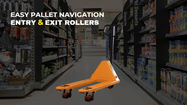 Inaithiram HPT25PU Heavy Duty Hand Pallet Truck with Entry & Exit Rollers