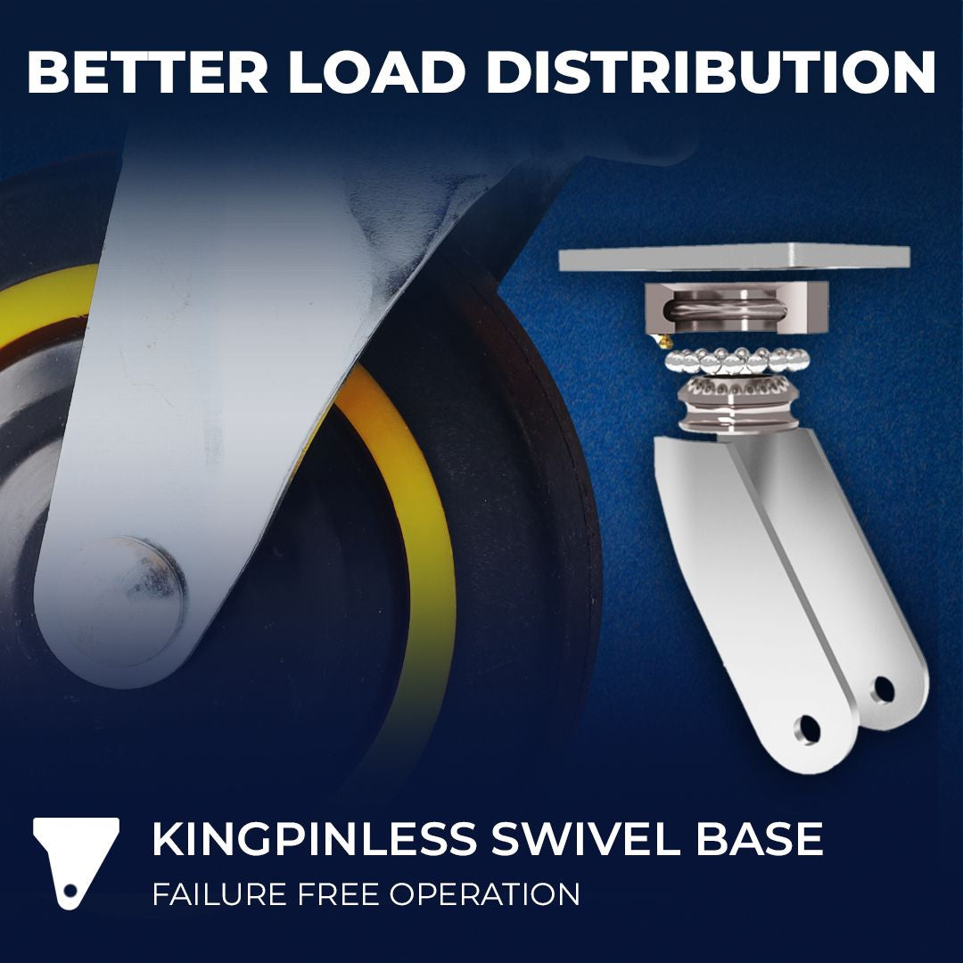 Inaithiram PT150 Platform Trolley 150kg capacity comes with Kingpinless Swivel based for better load distribution
