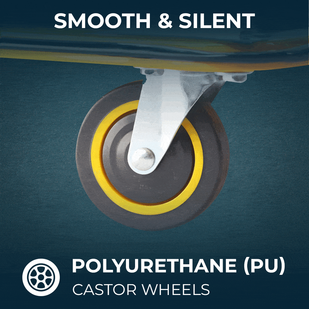 Inaithiram 150kg Platform Trolley Smooth and Silent PU Wheels Zero Maintenance