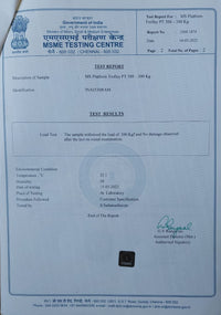 Inaithiram PT300 Heavy Duty MS Platform Trolley 300kg Capacity Test Certificate 01