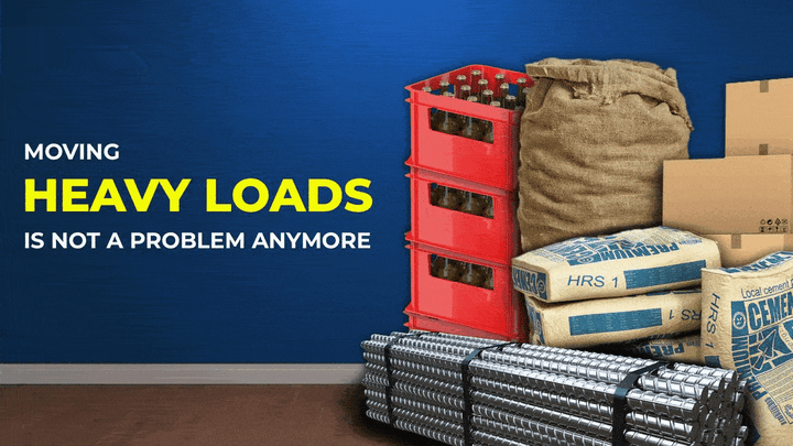 Inaithiram PT300 Heavy Duty Foldable Metal Platform Trolley 300kg Capacity Strong Durable