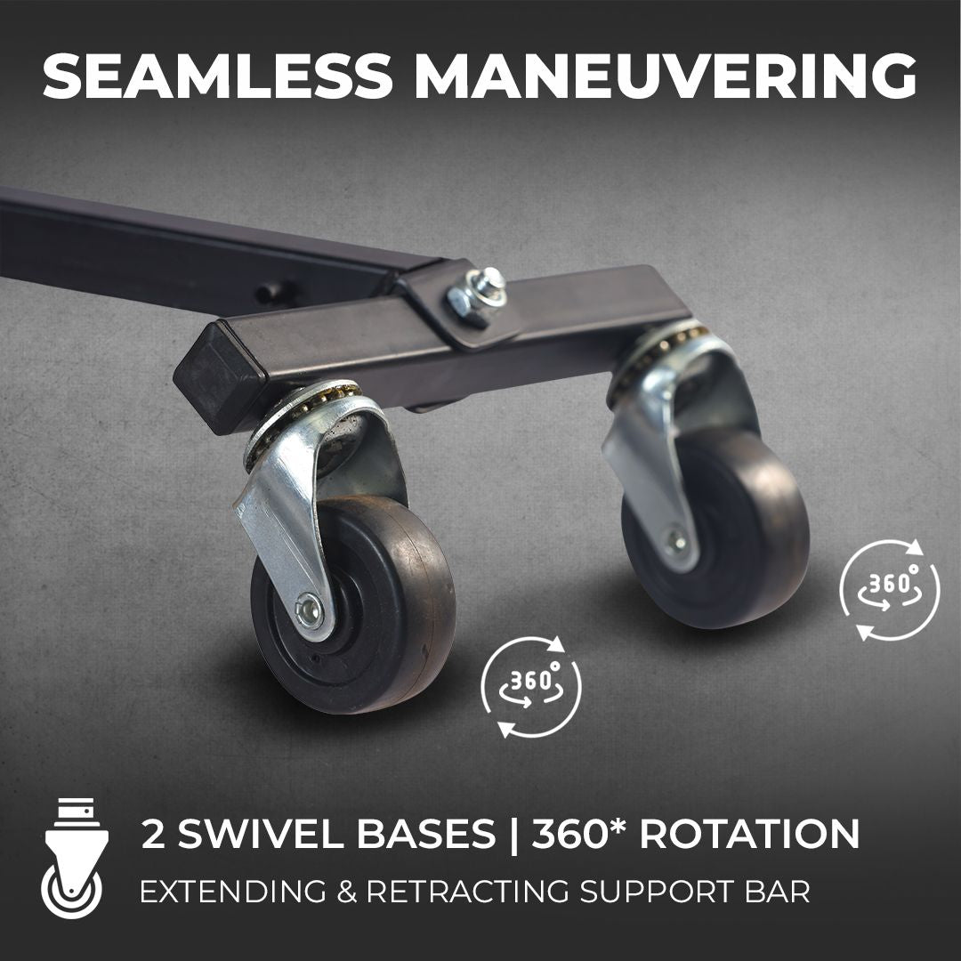 Inaithiram HT150BS Stair Case Climbing Hand Trolley 150kg Capacity with back support along with swivel wheels for easy rotation and maneuverability