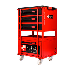 Kabage 3DTTC100N 3 Drawer Tool Trolley with Cabinet 100kg Capacity