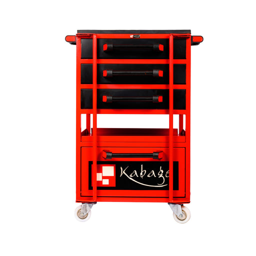 Kabage 3DTTC100N 3 Drawer Tool Trolley with Cabinet 100kg Capacity with Nylon Wheels Front View