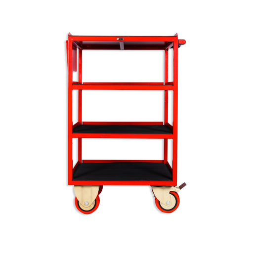 Kabage 4TTT500N Heavy Duty 4 Tray Table Trolley 500kg Capacity with Nylon Wheels Front View