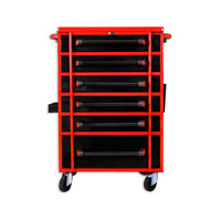 Kabage 6DTT150RA 6 Drawer Tool Trolley 150kg Capacity with Rubber Wheels Front View