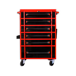 Kabage 6DTT150RA 6 Drawer Tool Trolley 150kg Capacity with Rubber Wheels Front View