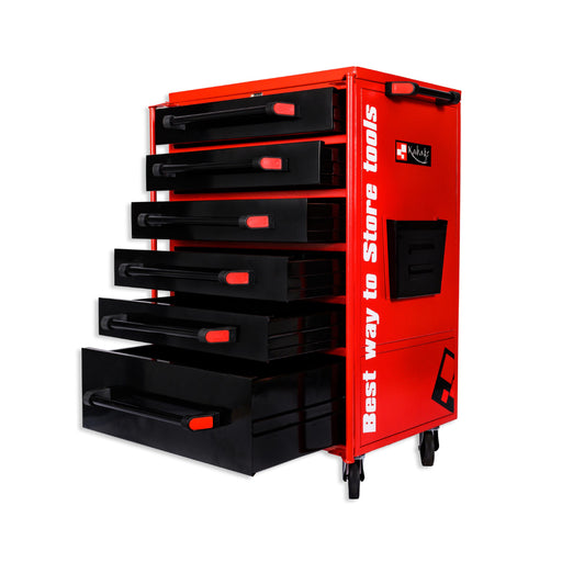 Kabage 6DTT150RA 6 Drawer Tool Trolley 150kg Capacity Red Colour