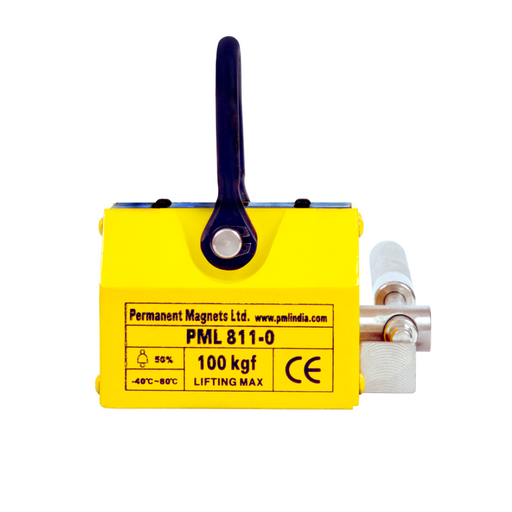 PML ML100 Heavy Duty Permanent Magnetic Lifter 100kg Capacity Yellow Colour