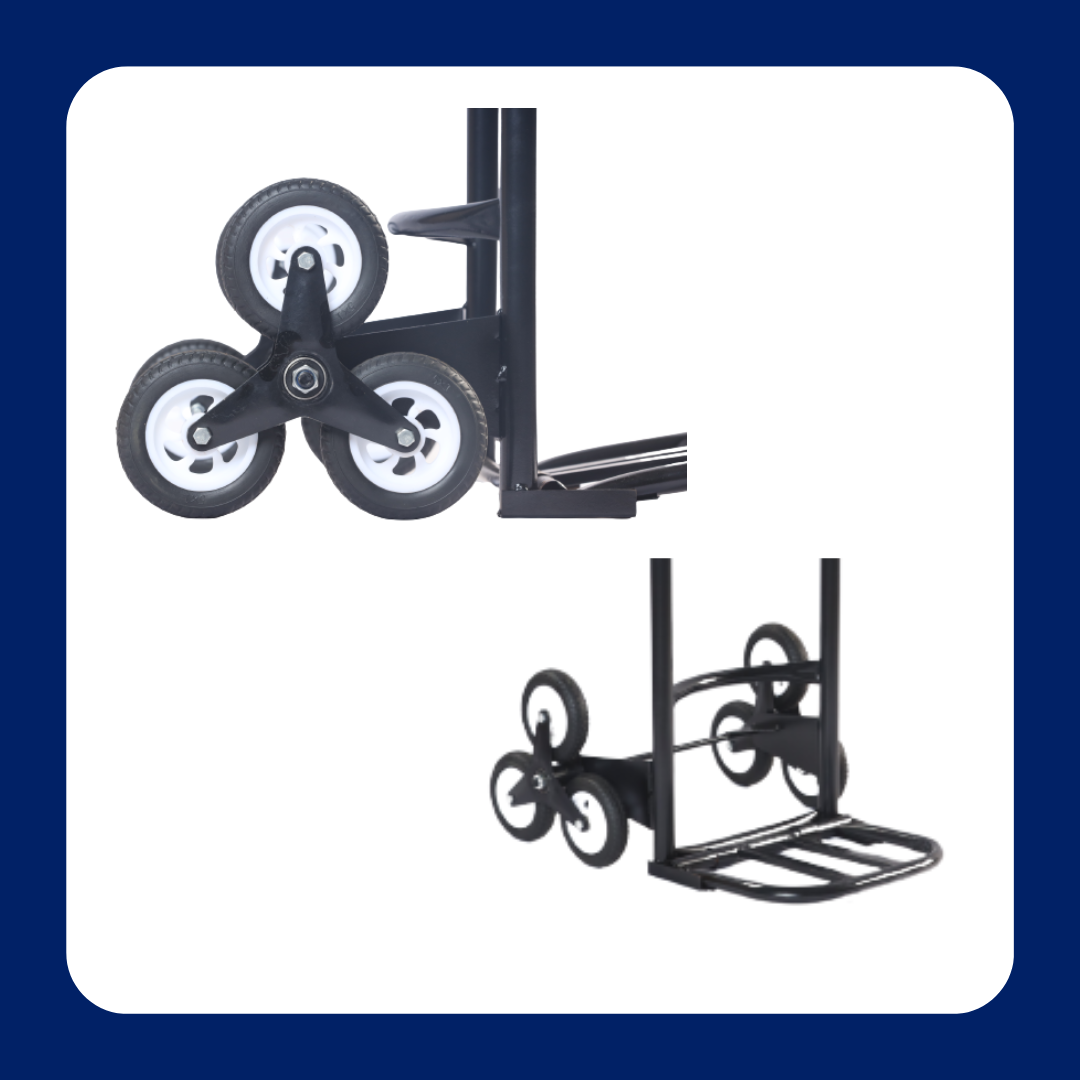 Inaithiram HT70WB Staircase Climbing Hand Truck for Cylinders and Water Barrels 70kg Capacity Foldable Portable Extendable