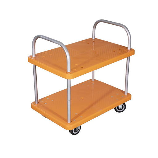 SRP 2LPPT500PU 2 Layer Plastic Platform Trolley 500kg Capacity with PU Wheels