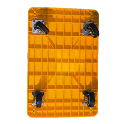 SRP MPT300PU Plastic Mobile Platform Trolley 300kg Capacity with 360 Degree Swivel PU Wheels, (900x600x190mm), Portable Easily Storable