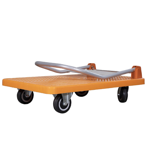 SRP PPT300PU Foldable Plastic Platform Trolley 300kg Capacity Orange Colour